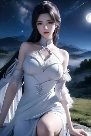 完美女神月婵仙子AI绘画壁纸
